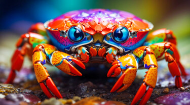 Цифровое искусство под названием "The Crab #1" - Simon Dara, Подлинное произведение искусства, Изображение, сгенерированное…