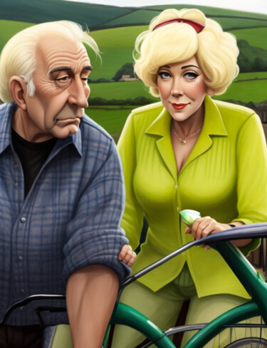 Arte digital titulada "Couple in the Dales" por Simon Dara, Obra de arte original, Imagen generada por IA