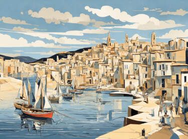 Arts numériques intitulée "Marino del mar" par Simon Dara, Œuvre d'art originale, Image générée par l'IA