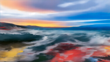 Цифровое искусство под названием "Unnamed sea #1" - Simon Dara, Подлинное произведение искусства, Изображение, сгенерированн…