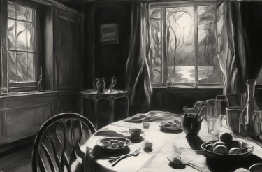 Digital Arts titled "The cottage at Voig…" by Simon Dara, Original Artwork, AI generated image