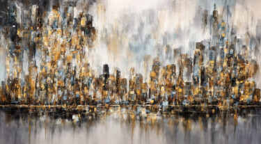 Digital Arts titled "Cityscape #2" by Simon Dara, Original Artwork, AI generated image