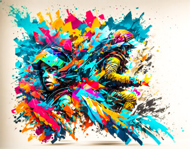 Цифровое искусство под названием "The open clash" - Simon Dara, Подлинное произведение искусства, Изображение, сгенерированн…