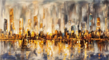 Digital Arts titled "Cityscape #15" by Simon Dara, Original Artwork, AI generated image