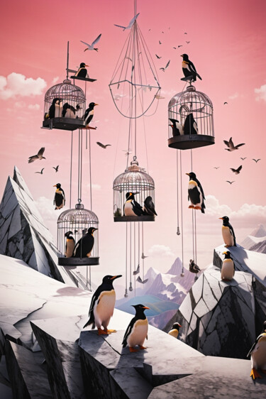 Arts numériques intitulée "The urge to fly #3" par Simon Dara, Œuvre d'art originale, Image générée par l'IA