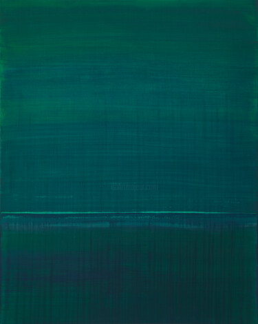 Pintura intitulada "Dark Green" por Simon Findlay, Obras de arte originais, Acrílico