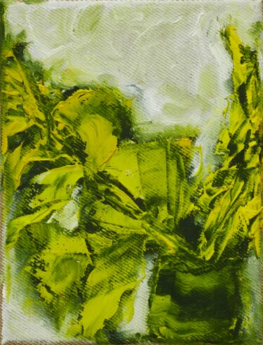 Картина под названием "Plant Clippings In…" - Simon Findlay, Подлинное произведение искусства, Масло