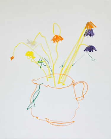 绘画 标题为“Painting Flowers To…” 由Simon Findlay, 原创艺术品, 油