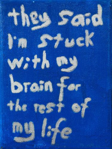 Malerei mit dem Titel "They Said I’m Stuck…" von Simon Findlay, Original-Kunstwerk, Öl