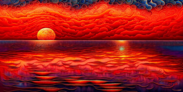 Digitale Kunst mit dem Titel "ocean 702783" von Simon Levin, Original-Kunstwerk, Digitale Malerei