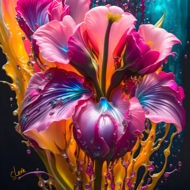 Digitale Kunst mit dem Titel "lily" von Simon Levin, Original-Kunstwerk, Digitale Malerei