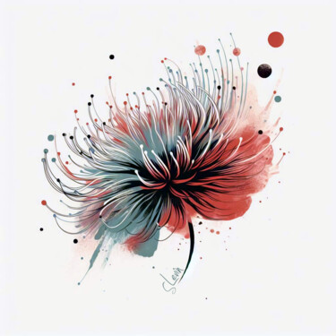 Digital Arts titled "saltwater anemone" by Simon Levin, Original Artwork, Digital Painting