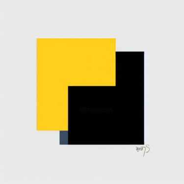 Digitale Kunst getiteld "yellow painting" door Simon Levin, Origineel Kunstwerk, Digitaal Schilderwerk
