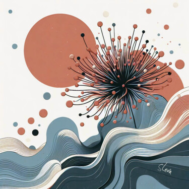 Arts numériques intitulée "bubble tip sea anem…" par Simon Levin, Œuvre d'art originale, Peinture numérique