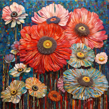 Digital Arts με τίτλο "flowering anemone" από Simon Levin, Αυθεντικά έργα τέχνης, Ψηφιακή ζωγραφική