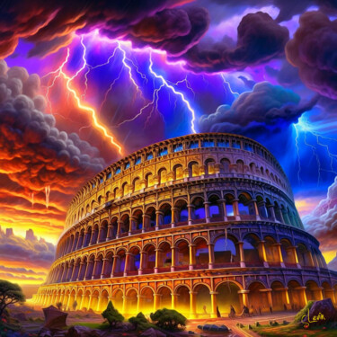 Artes digitais intitulada "colosseum" por Simon Levin, Obras de arte originais, Pintura digital