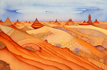 Digitale Kunst mit dem Titel "sahara desert" von Simon Levin, Original-Kunstwerk, Digitale Malerei
