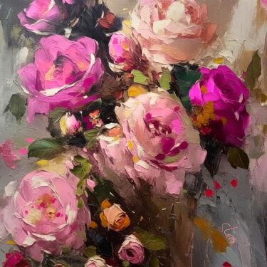 Arte digital titulada "roses flic-flac" por Simon Levin, Obra de arte original, Pintura Digital