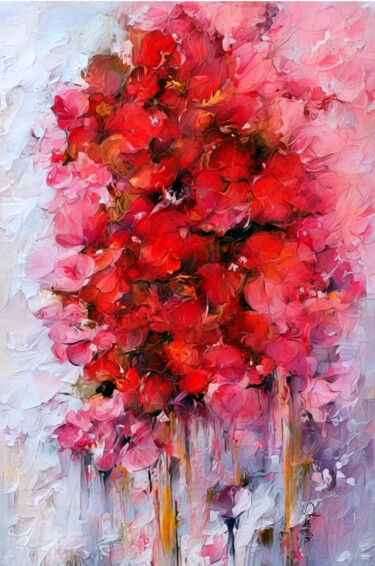 Digital Arts titled "angel begonia" by Simon Levin, Original Artwork, Digital Painting