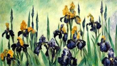 Arte digitale intitolato "irisflowers" da Simon Levin, Opera d'arte originale, Pittura digitale
