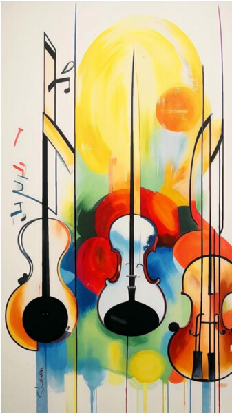 Artes digitais intitulada "pure sound No2" por Simon Levin, Obras de arte originais, Pintura digital