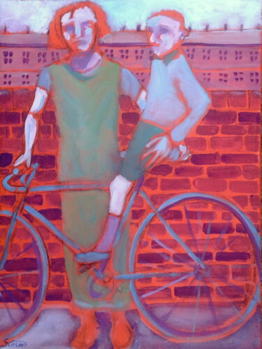 Ζωγραφική με τίτλο "racing bike" από Simon Taylor, Αυθεντικά έργα τέχνης