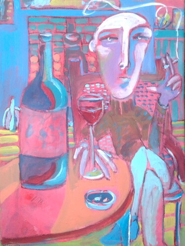 Malerei mit dem Titel "wine" von Simon Taylor, Original-Kunstwerk