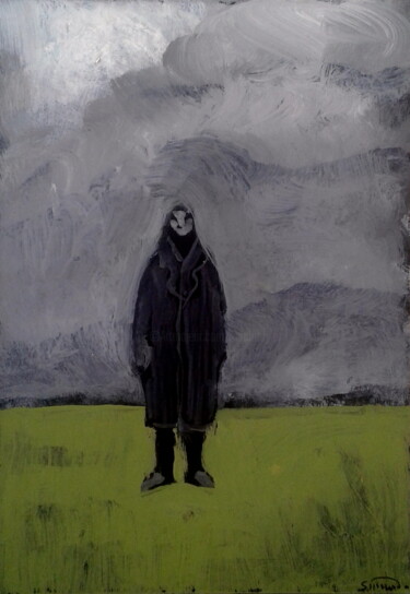 Painting titled "winter figure" by Simon Taylor, Original Artwork