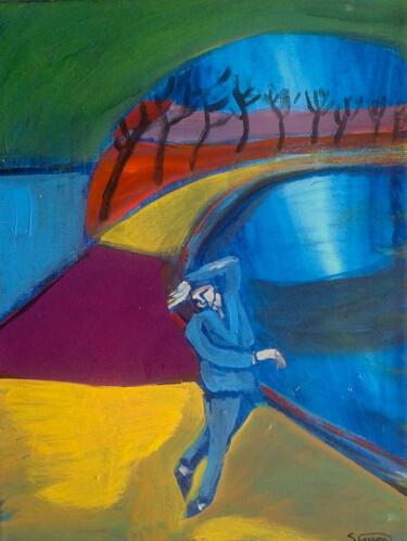 Malerei mit dem Titel "arch/dance" von Simon Taylor, Original-Kunstwerk