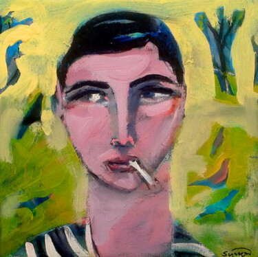 Painting titled "side glance" by Simon Taylor, Original Artwork