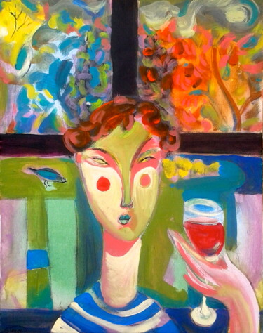 Pintura intitulada "wine (2)" por Simon Taylor, Obras de arte originais