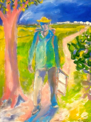 Painting titled "artist (2)" by Simon Taylor, Original Artwork