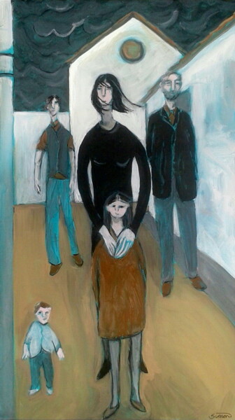 Pintura titulada "figures" por Simon Taylor, Obra de arte original