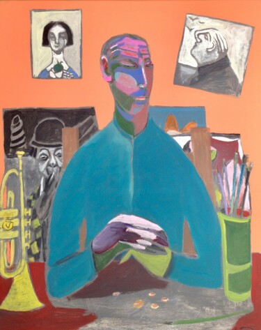 Картина под названием "artist/musician" - Simon Taylor, Подлинное произведение искусства