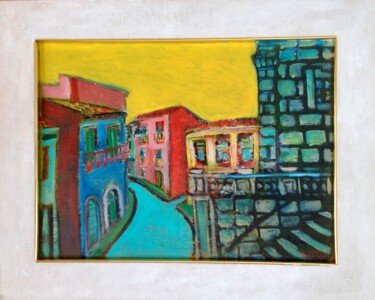 Painting titled "Palazzolo street" by Simon Taylor, Original Artwork, Acrylic