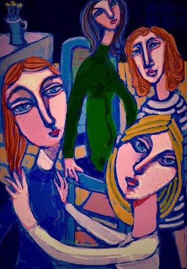 Digital Arts titled "sisters" by Simon Taylor, Original Artwork, Digital Painting