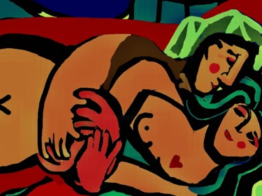 Digital Arts titled "lovers" by Simon Taylor, Original Artwork, Digital Painting