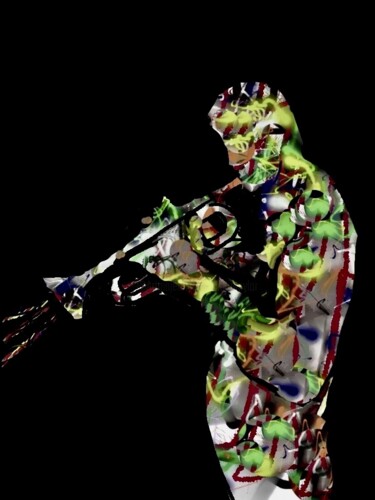 Arte digital titulada "trumpet" por Simon Taylor, Obra de arte original, Pintura Digital