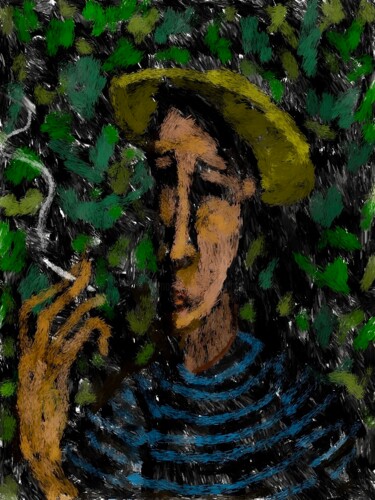 Digital Arts titled "smoker 5" by Simon Taylor, Original Artwork, Digital Painting