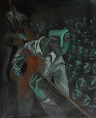 Painting titled "band 2" by Simon Taylor, Original Artwork, Acrylic