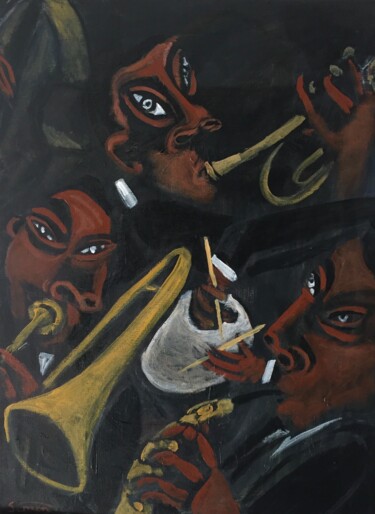 Peinture intitulée "band 5" par Simon Taylor, Œuvre d'art originale, Acrylique