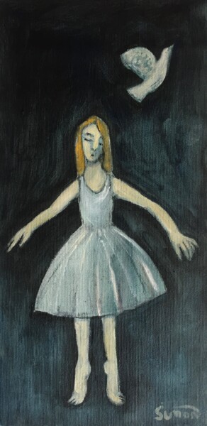 Painting titled "ballet" by Simon Taylor, Original Artwork, Acrylic