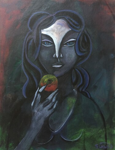 Painting titled "apple 2" by Simon Taylor, Original Artwork, Acrylic