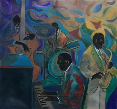 Painting titled "jazz 18" by Simon Taylor, Original Artwork, Acrylic