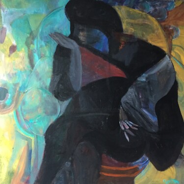 Malerei mit dem Titel "seated woman 3" von Simon Taylor, Original-Kunstwerk, Acryl