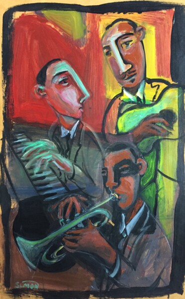 Pintura titulada "jazz club -8-" por Simon Taylor, Obra de arte original, Acrílico