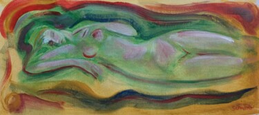 Painting titled "sleeping" by Simon Taylor, Original Artwork, Acrylic