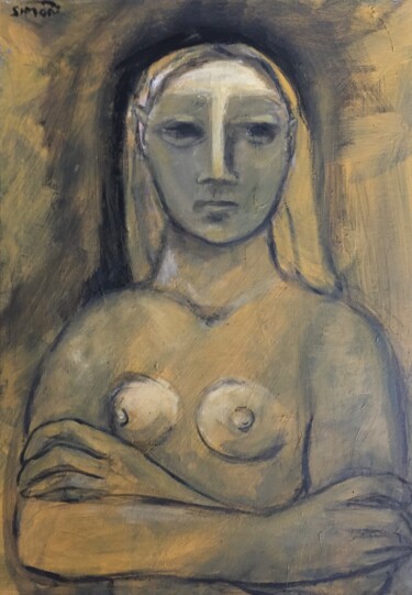 Peinture intitulée "female study" par Simon Taylor, Œuvre d'art originale, Acrylique