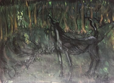 Painting titled "horses 2" by Simon Taylor, Original Artwork, Acrylic