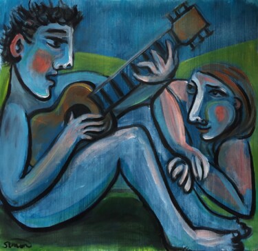 Painting titled "song 19" by Simon Taylor, Original Artwork, Acrylic